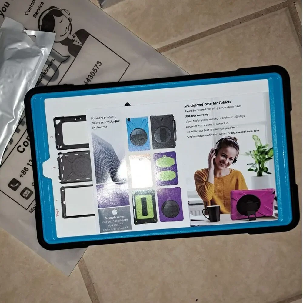 NIB-Samsung Galaxy Tab Active PRO 10.1 Case, Galaxy Shockproof TEAL - Picture 3 of 10